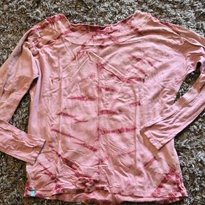 Bloom Pink Tie-Dye Long Sleeve Tee